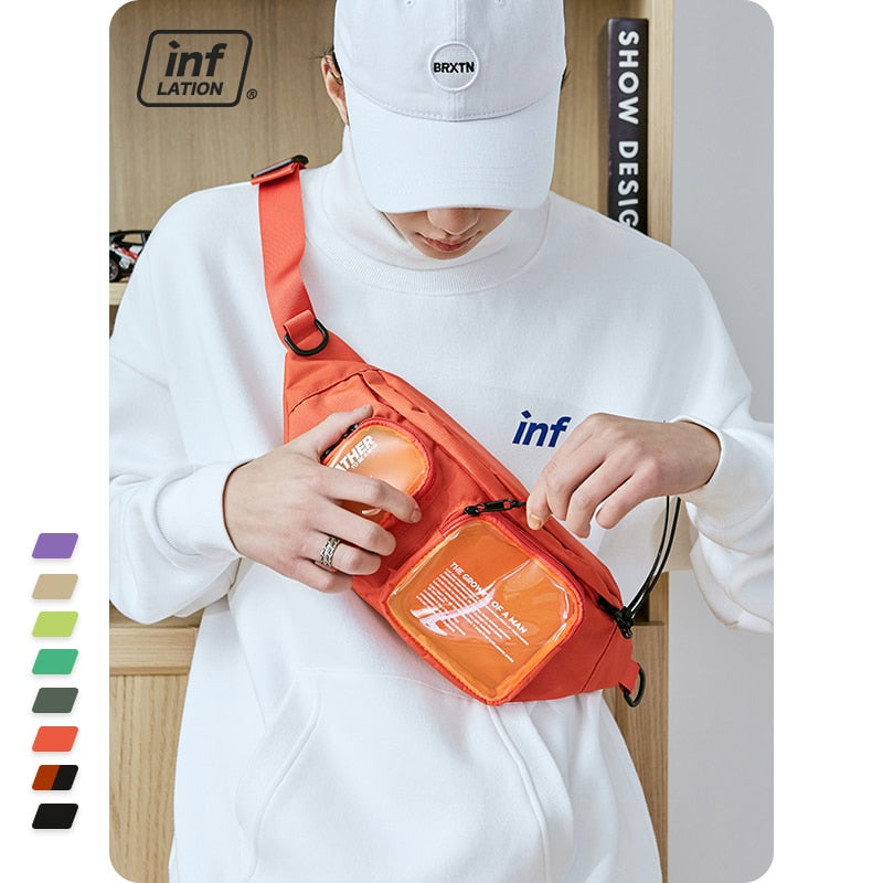 Multi-pocket Double Zipper Streetwear Waist Bag