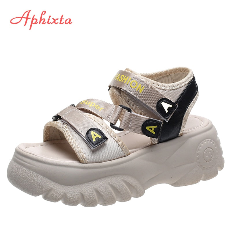 Women Aphixta Platform Hook & Loop casual Sandals