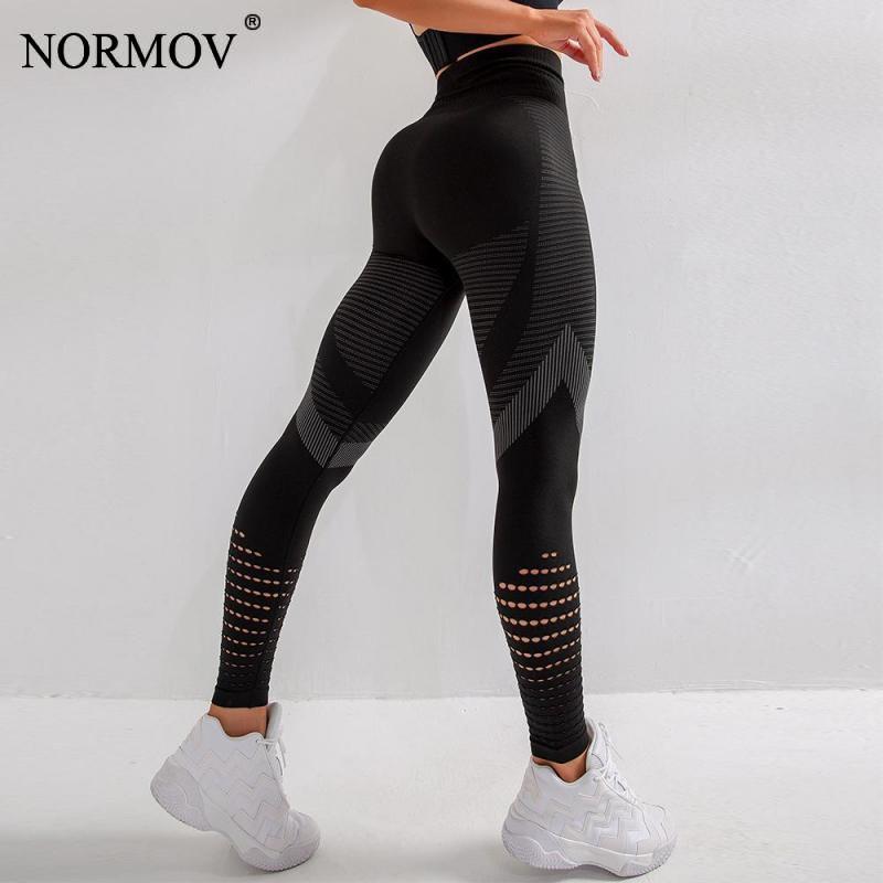 Womens NORMOV Fitness Leggings Seamless High Waist Push Up Leggins