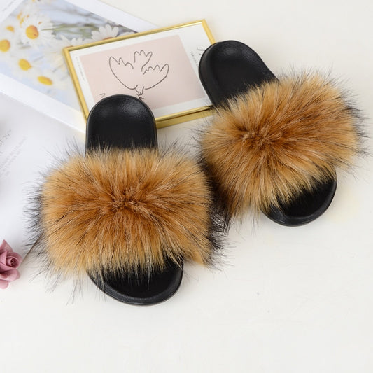 Faux Fur Slides Furry Slipper Summer Shoes