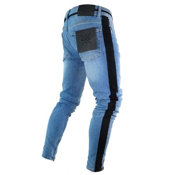 Men's Spring Hole Ripped Slim Skinny Jeans