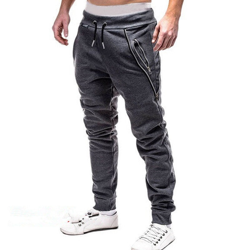 Men Solid Mid Waist Streetwear Jogger Pants