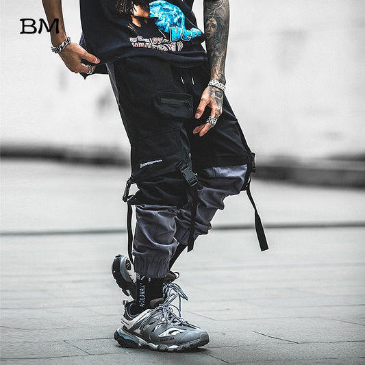 Men Korean Style Streetwear Techwear Pants