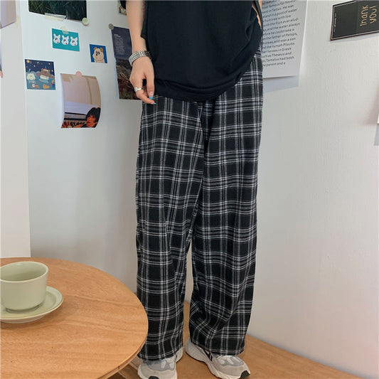 Men Plaid Pants Casual