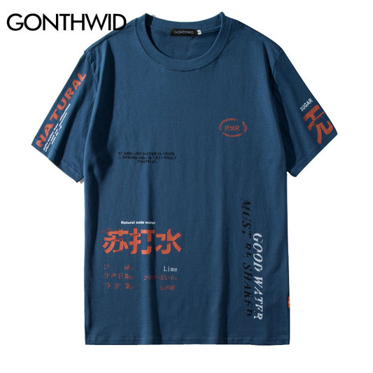 Men GONTHWID Soda Water Ripped Printed T Shirt